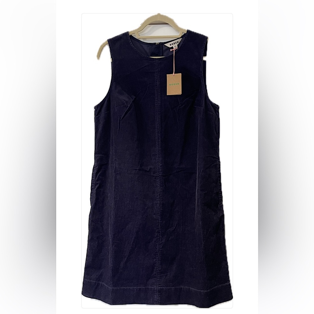 NWT Boden Navy Corduroy Shift Dress